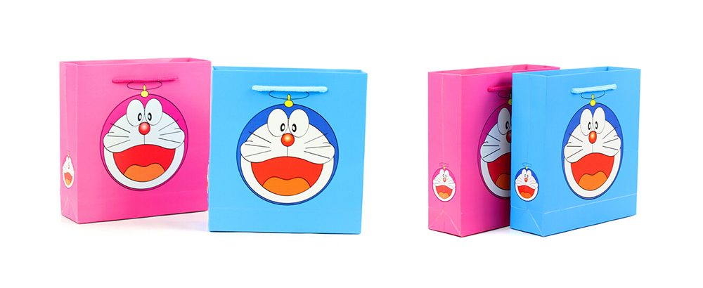 哆啦A夢(mèng)卡通禮品白卡紙袋定制 哆啦A夢(mèng)卡通禮品白卡紙袋定制