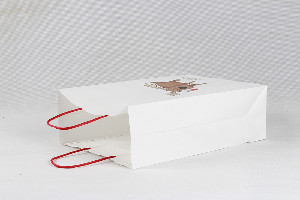 卡通鹿簡約牛皮服裝紙袋定制