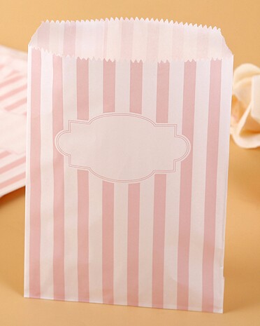 紅白條紋時(shí)尚牛皮食品袋定制