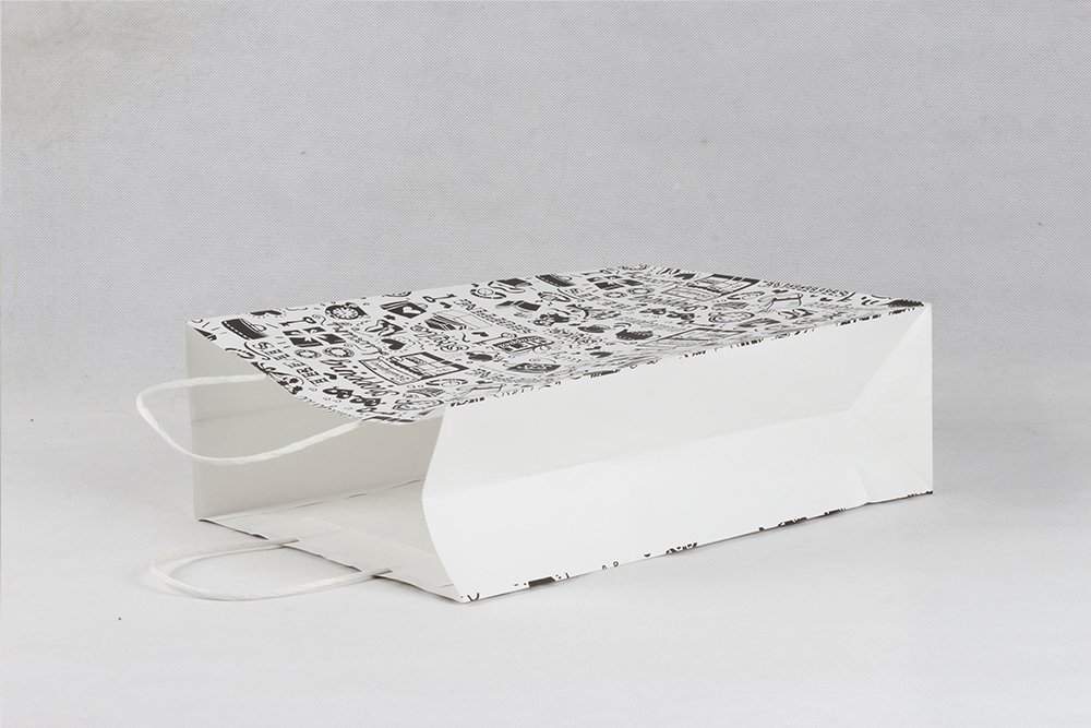 時(shí)尚黑色購(gòu)物牛皮紙袋