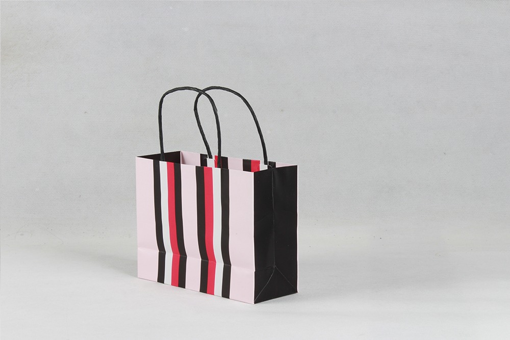 高檔條紋銅版紙袋 高檔條紋銅版紙袋